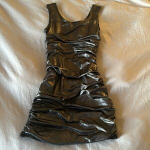 Tight silver dress